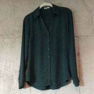 Express Teal Slim-Fit Portofino Button Down